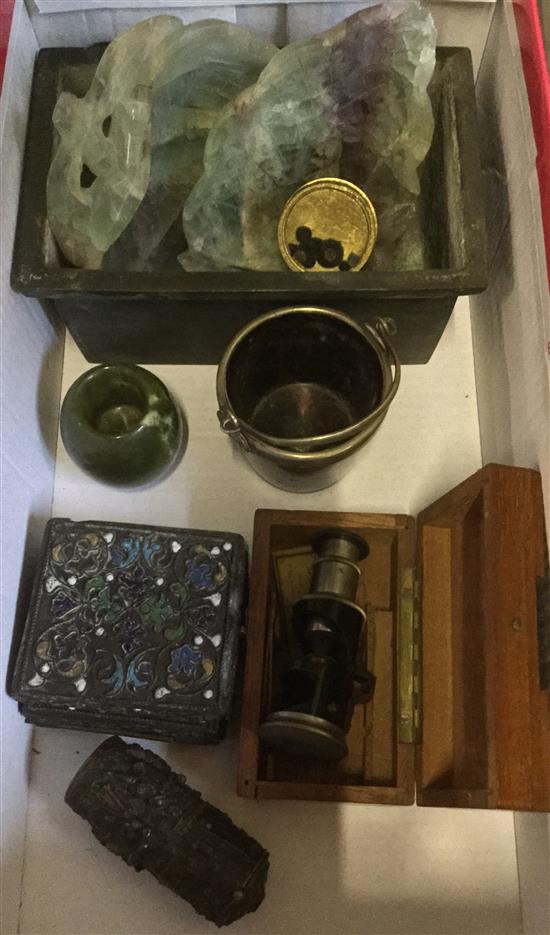 Enamel microscope and other items